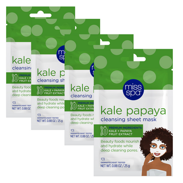 Kale Papaya Cleansing Sheet Mask 4 Pack